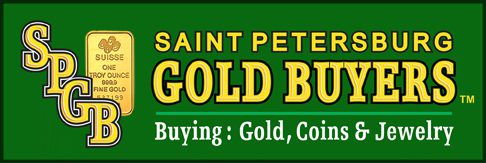 Sign for Saint Petersburg Gold Buyers advertising gold and coin purchases.